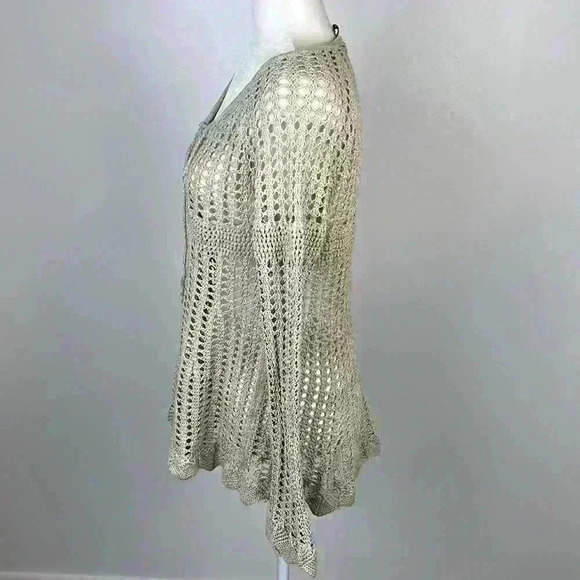 Love on a Hanger Cream Mesh Top/Cover Up Size L - Picture 4 of 9